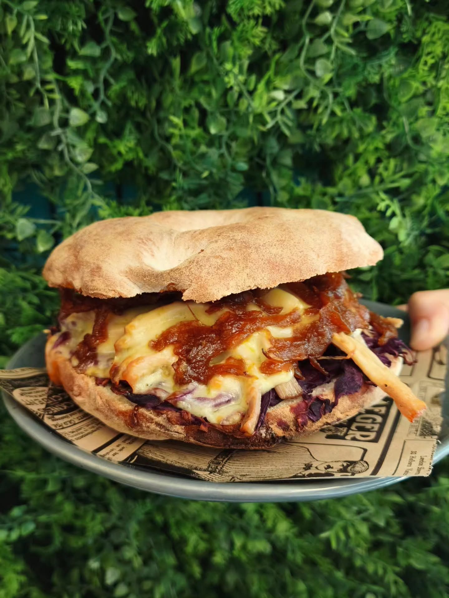 Specialty gourmet burger sandwich